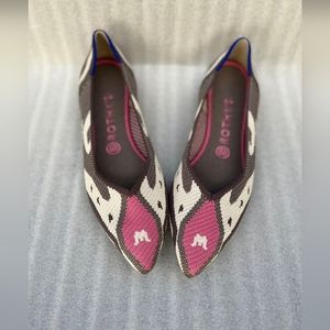 Rothy's Rare Moroccan Rose Limited Edition The Point Flats Shoes Sz W10